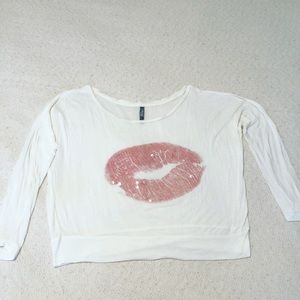 Lightweight white long sleeve top